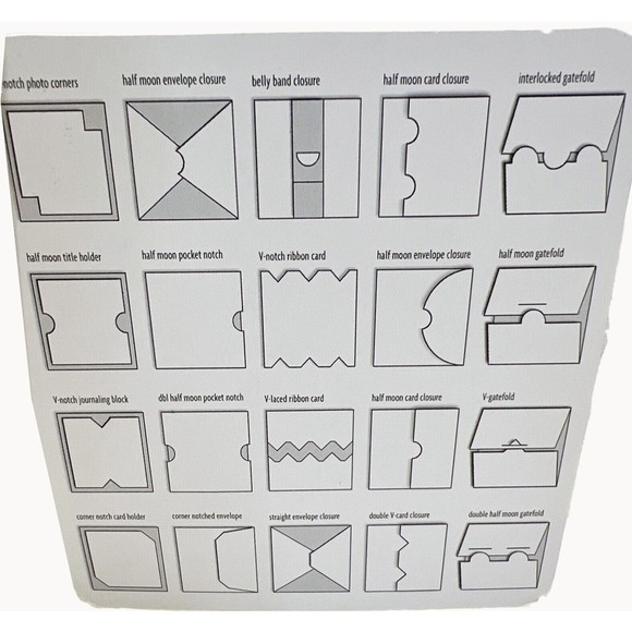 Notch and Die Hand Held Cutting Tool Basic Grey 3 Dies Scrapbooking Crafting Art - Picture 10 of 11